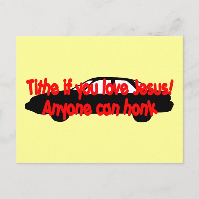 Tithe om du kärlek Jesus... kan vem som helst hedr Vykort (Framsida)