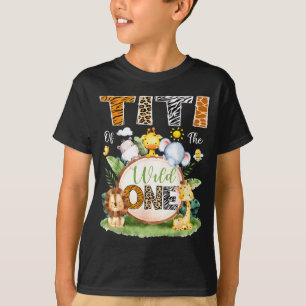 Titi Av The Wild One 1st Födelsedags Pojke Jungle T Shirt