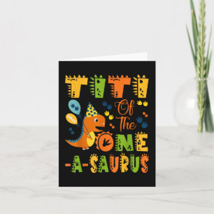 Titi Of The One-a-saurus 1-års födelsedag Dinosaur Kort