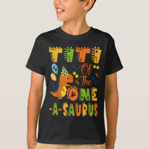 Titi på den första födelsedagen Dinosaur-paren T Shirt