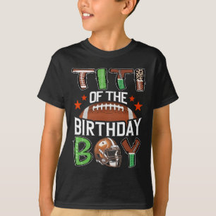 Titi På Födelsedags Pojkens Matchdags Fotboll T Shirt