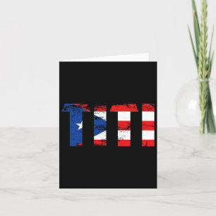 Titi Puerto Rico Flagga Pride Mors dag Puerto Ric Kort