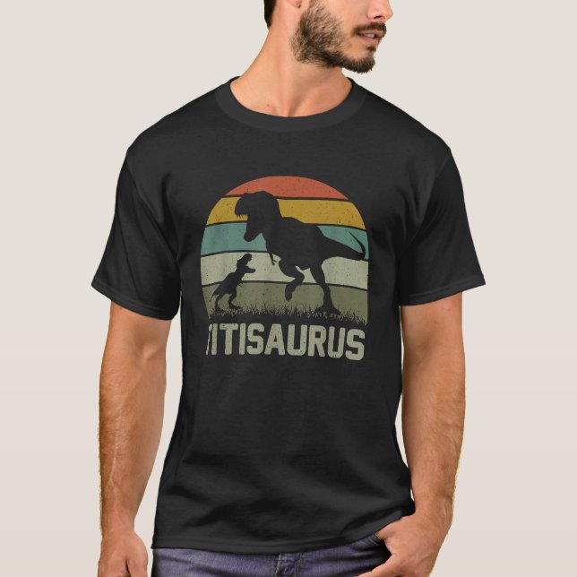 Titi Saurus Rex Dinosaur TitiSaurus Family Matchin T Shirt (Framsida)