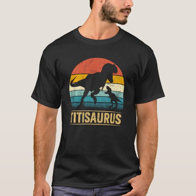 Titi Saurus Rex Dinosaur Titisaurus Funny Mor S T Shirt (Framsida)