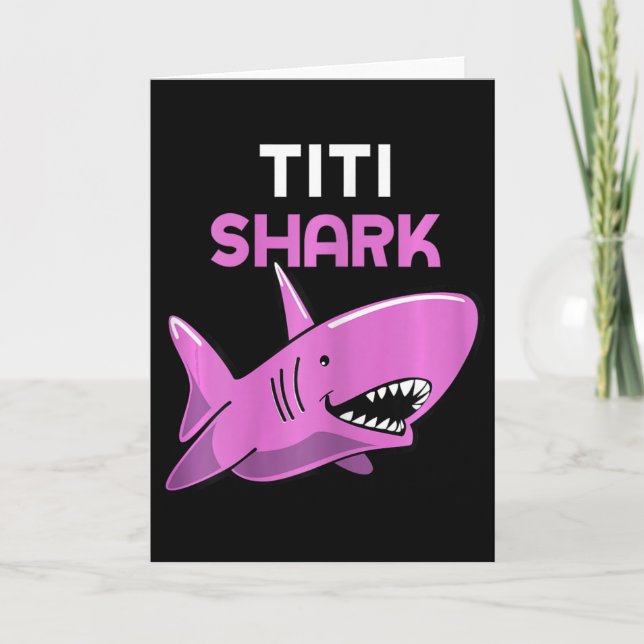 Titi Shark Funny Family Cool  Kort (Framsida)