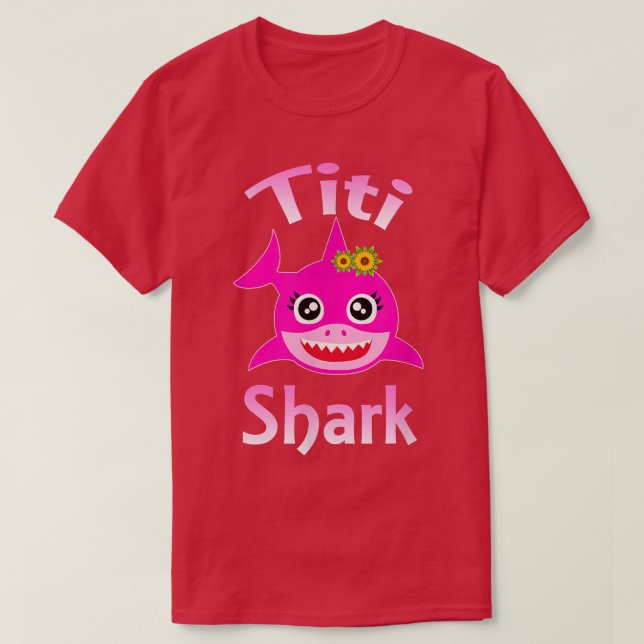 Titi Shark Funny Puerto Rican Aunt  T Shirt (Design framsida)