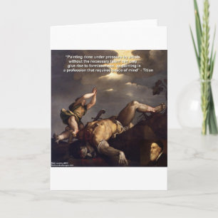 Titian Citat & David/Goliath Målning Gåvor Kort