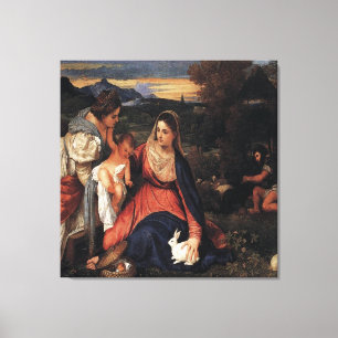 Titian / Jungfrun på kaninen / 1530 / Canvastryck