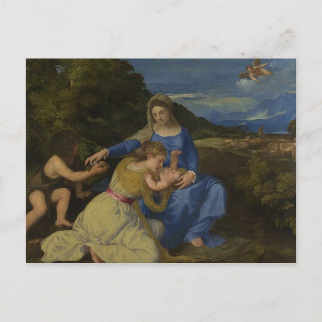Titian - Virgin and Child with the Infant Vykort (Framsida)