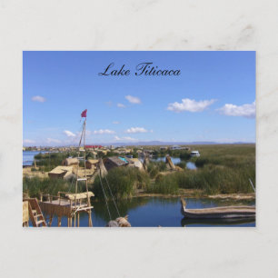 Titicaca flytande by vykort