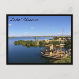 Titicaca sjö-båtar vykort