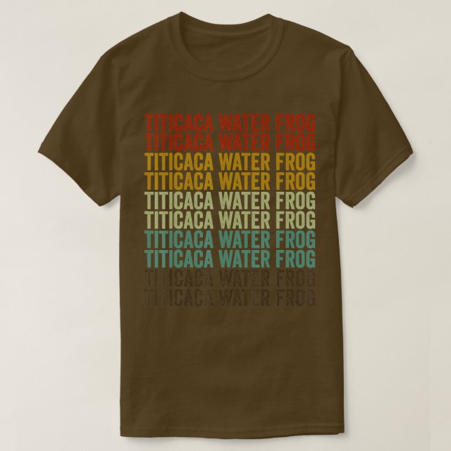 Titicaca Vatten Frog Amphibian Retro 1 T Shirt (Design framsida)