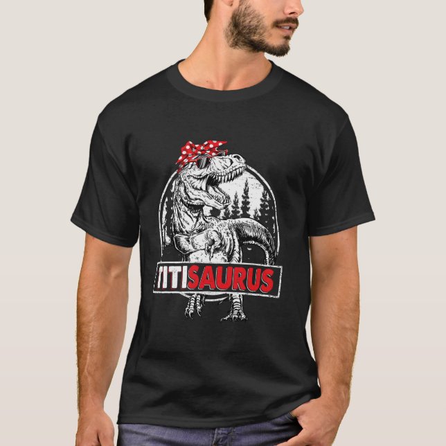 Titisaurus T rex Dinosaur Titi Saurus Mor Shirt (Framsida)
