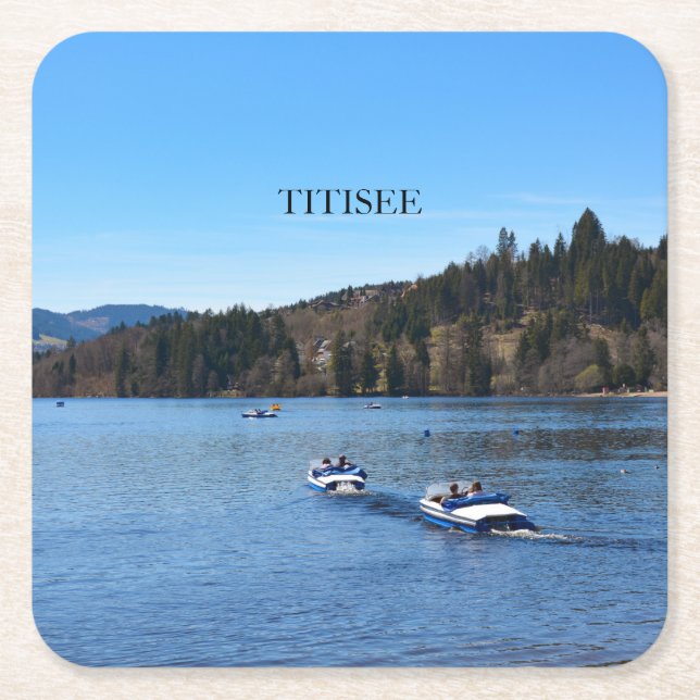 Titisee sjö i Schwarzwald      Underlägg Papper Kvadrat (Framsidan)