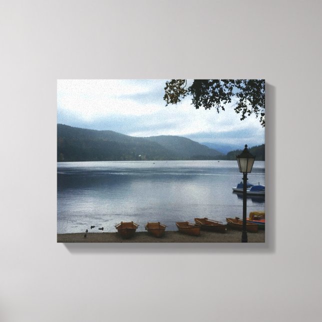 Titisee sjö Tyskland Poster Insvept Canvas (Framsida)