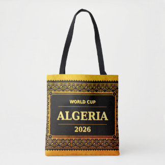 TITLE: Algeria Football Fan 2026 Black Gold Luxury Tygkasse