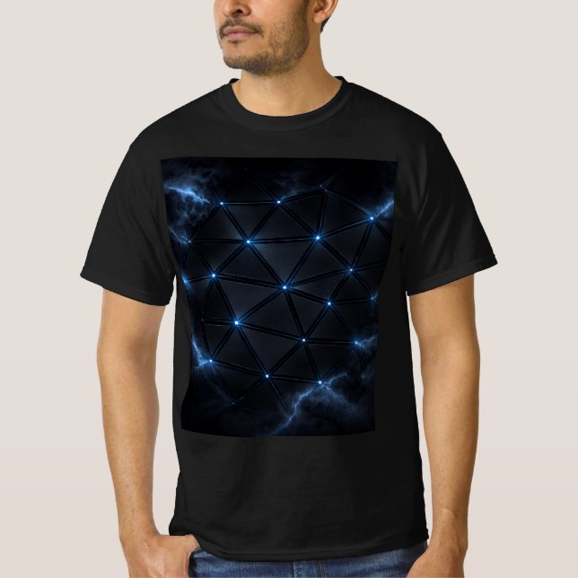 Title  Electric Neon Grid Men’s T-Shirt | Futurist (Framsida)