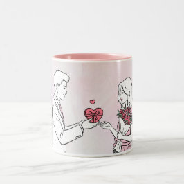 Title: First Valentine’s Day Together Personalized Två-Tonad Mugg