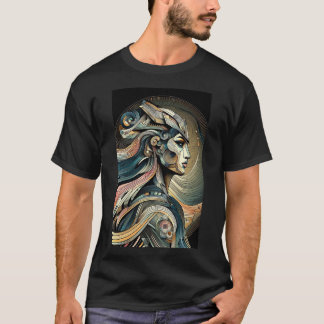 Title: "Futuristic Goddess T Shirt