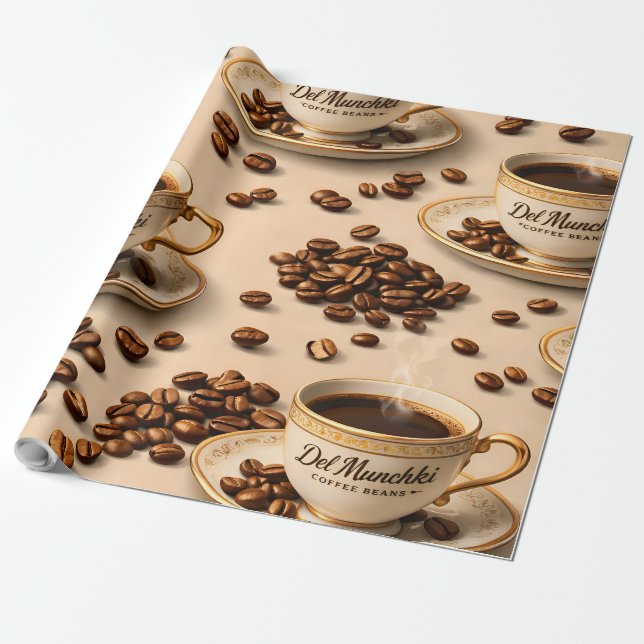 Title gourmet roasted coffee bean and espresso ele presentpapper (Utrullad)