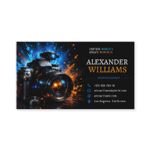 TITLE Modern Photographer Business Card | Editable