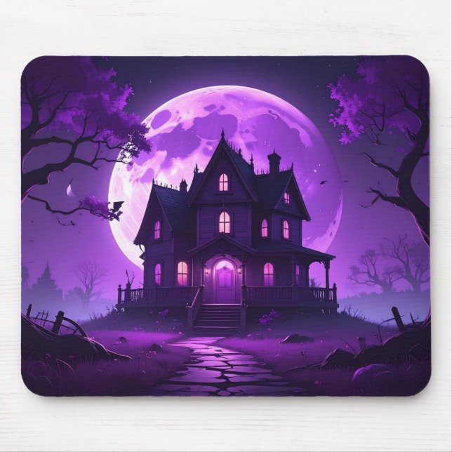 Title: Purple Moon Haunted Mansion Mousepad Musmatta (Framsidan)