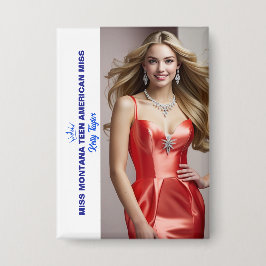 Titleholder Photo Button for Pageants - Rectangle Knapp