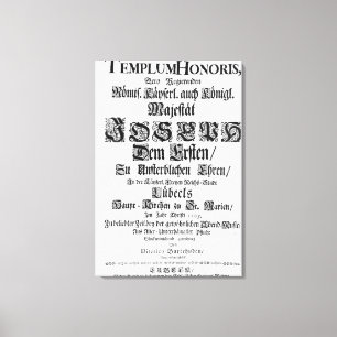 Titlepage av Abendmusik, 1705 Canvastryck
