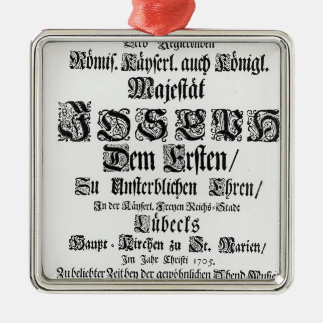 Titlepage av Abendmusik, 1705 Julgransprydnad Metall (Framsidan)