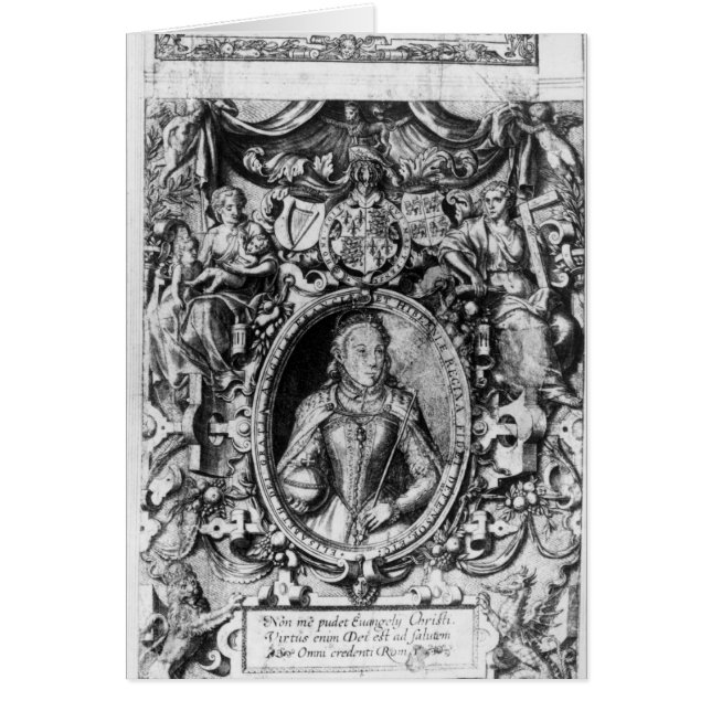 Titlepage av biskop bibel, pub. i 1568 hälsningskort (Framsidan)