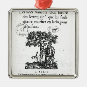 Titlepage av den första Fransk-Latin ordboken Julgransprydnad Metall