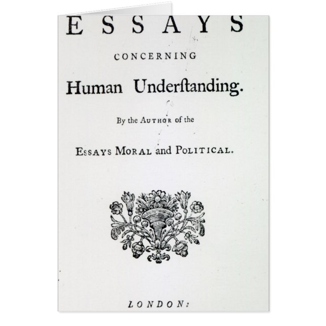 Titlepage av 'filosofiska essäer hälsningskort (Framsidan)