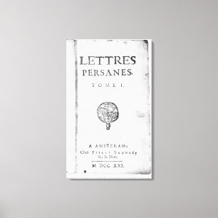 Titlepage av 'Les Lettres Persanes Canvastryck