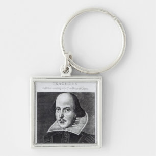 Titlepage 'Herr William Shakespeares Fyrkantig Silverfärgad Nyckelring