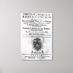 Titlepage 'Theatrum Chemicum Britannicum Canvastryck