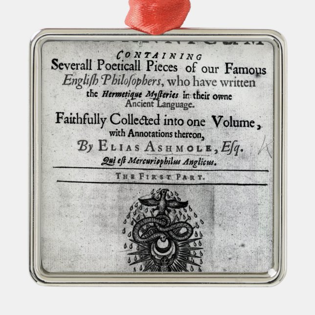 Titlepage 'Theatrum Chemicum Britannicum Julgransprydnad Metall (Framsidan)