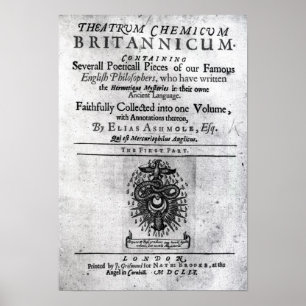 Titlepage 'Theatrum Chemicum Britannicum Poster