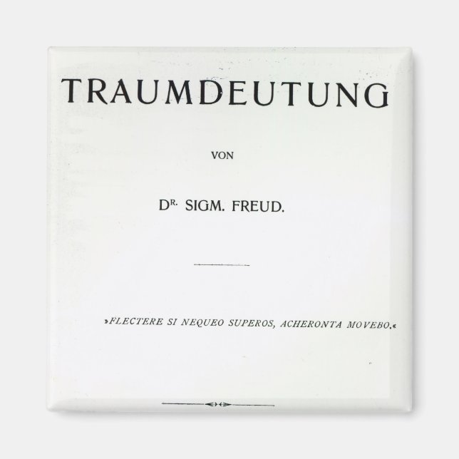 Titlepage till Die Traumdeutung av Sigmund Freud Magnet (Framsidan)