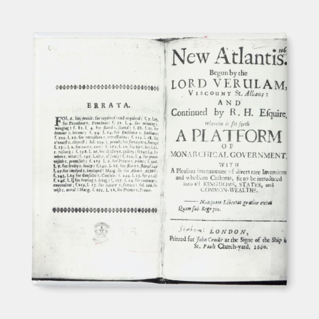 Titlepage till Francis Bacons Magnet (Framsidan)