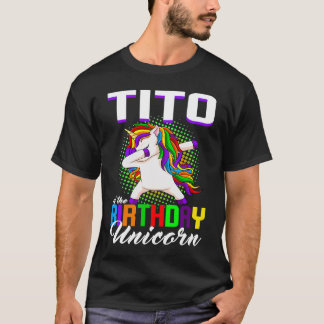Tito av födelsedag prinsessan Unicorn Dabbing Bday T Shirt