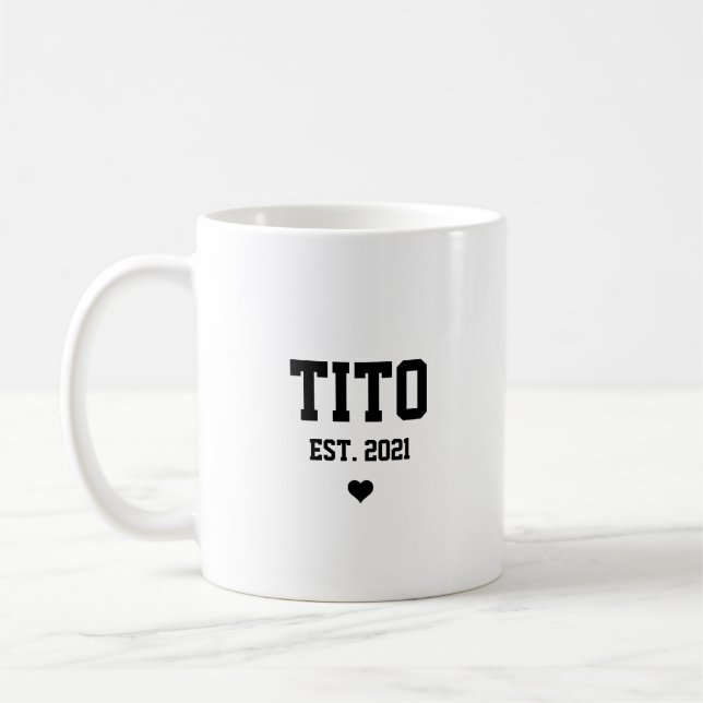 Tito farbror Gravid Announcement Gift Coffee Mugg (Vänster)
