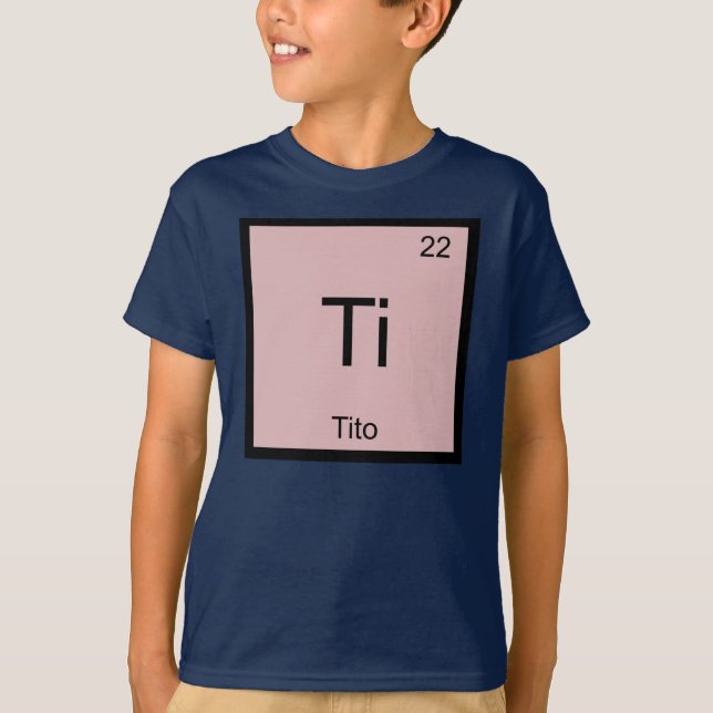 Tito Namn Kemi Element Periodiska Systemet T-shirt (Framsida)