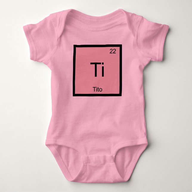 Tito Namn Kemi Element Periodiska Systemet Tee Shirt (Framsida)