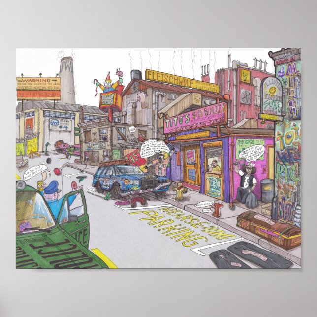 Titos $10 Dollar Begravningsbyrå Poster (Framsidan)