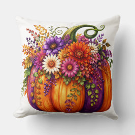 Titre Coussin Citrouille Fleurie d'Automne | Déco  Kudde