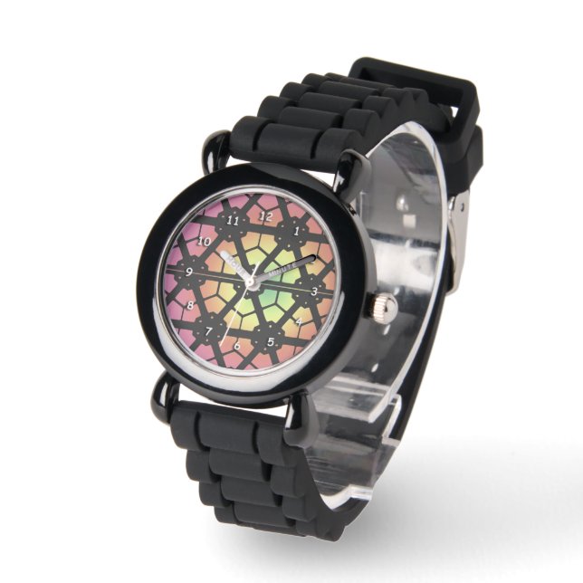 Titt - Blyinfattad glasdesign Armbandsur (Vinkel)