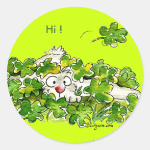 Titt för St. Patricks en budagklistermärke Runt Klistermärke
