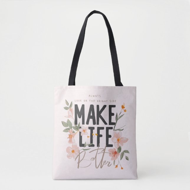 Titta alltid på den ljusa sidan tygkasse (Framsida)