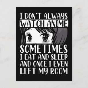 Titta Anime Otaku Tjej Japansk Tecknad Serie Manga Vykort