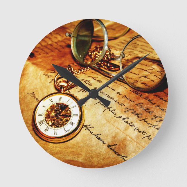 Titta bakåt rund klocka (Framsida)